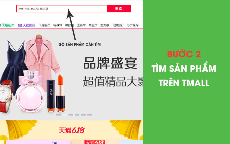 Tìm kiếm nguồn hàng trên Tmall