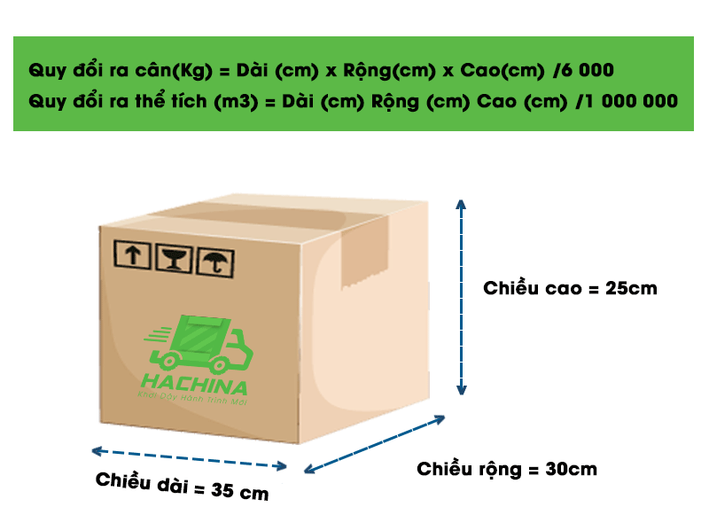 Quy định tính phí cân nặng - Hachina