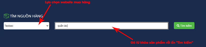 Tìm kiếm sản phẩm mua hàng Quảng Châu