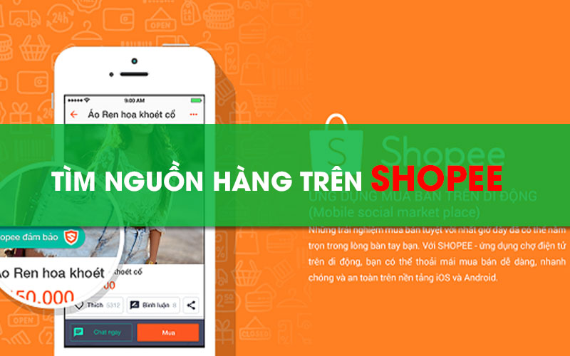 Tìm nguồn hàng bán online trên Shopee
